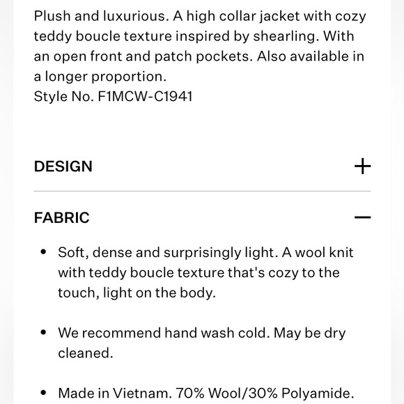 NWOT Charcoal Gray Eileen Fisher Boucle Wool Knit High Collar Jacket Coat - Picture 11 of 11